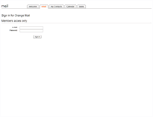 Tablet Screenshot of mail.orange.ne